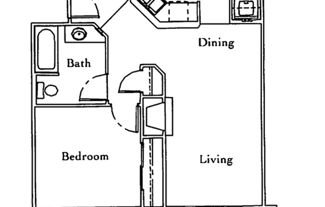 1 bed, 1 bath, 703 sqft, $1,600, Unit F104