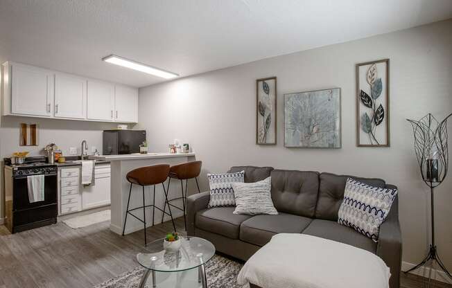 Living Room Kitcehn at Encanto Lofts in Albuquerque New Mexico