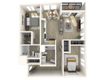 2 beds, 2 baths, 1,068 sqft, $2,475