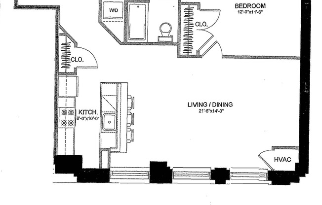 1 bed, 1 bath, 785 sqft, $1,800, Unit 603