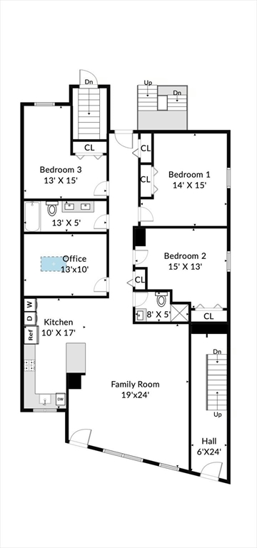 4 beds, 2 baths, 1,815 sqft, $3,600, Unit 1