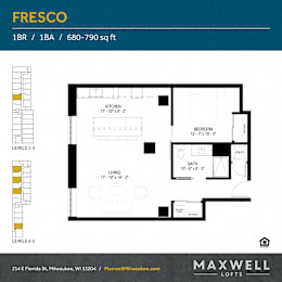 1 bed, 1 bath, 692 sqft, $1,458