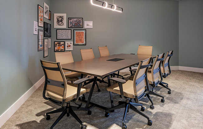 Experience productive meetings in this stylishly designed space.