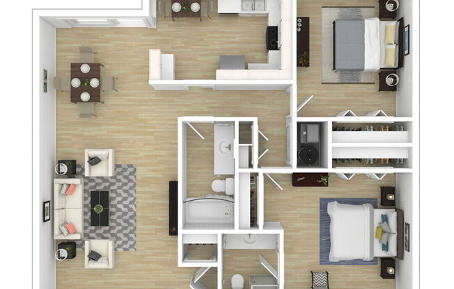 2 beds, 2 baths, 1,152 sqft, $2,295