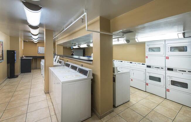 On-site clothes care center at Trillium Apartments, Fairfax