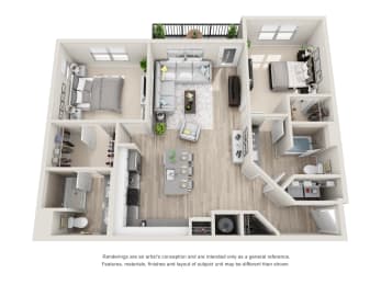 2 beds, 2 baths, 1,140 sqft, $2,152