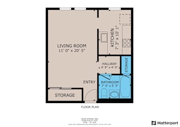 Studio, 1 bath, 400 sqft, $1,445