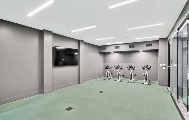 fitness center at Aya Apartments