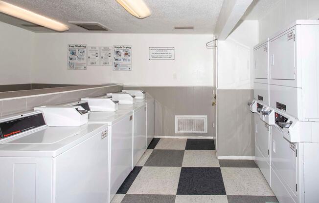 a kitchen with a tile floor