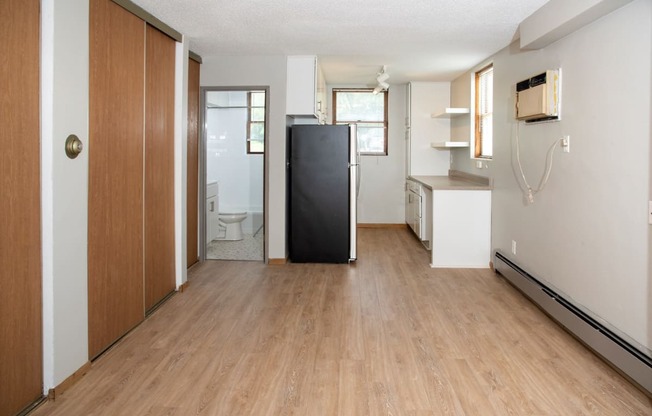 tons of closet space in studio apartment