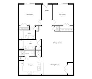 2 beds, 2 baths, 1,188 sqft, $2,175