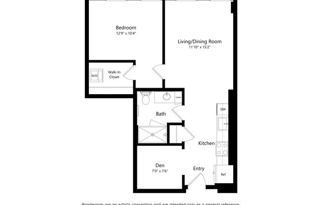 1 bed, 1 bath, 740 sqft, $2,270, Unit 1101