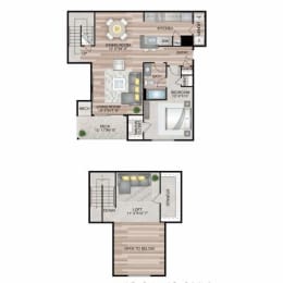 1 bed, 1 bath, 1,242 sqft, $2,799