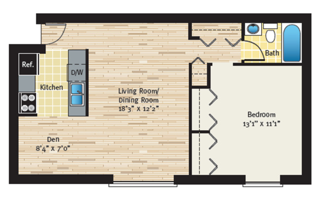 1 bed, 1 bath, 692 sqft, $1,655