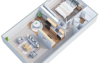 1 bed, 1 bath, 575 sqft, $1,300, Unit 63