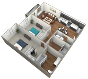 2 beds, 2 baths, 965 sqft, $1,950