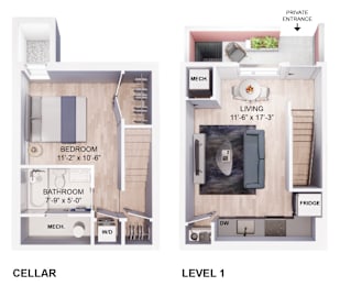 1 bed, 1 bath, 580 sqft, $1,499