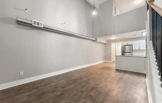 Living room at Crogman School Lofts, Atlanta, 30315