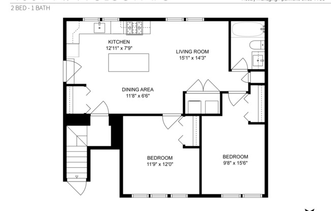 2 beds, 1 bath, 759 sqft, $2,225, Unit 4839-G