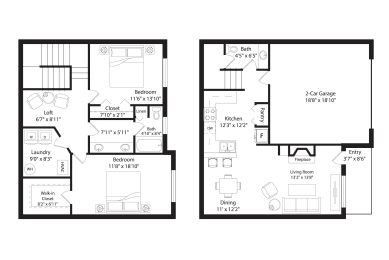 2 beds, 1.5 baths, 1,532 sqft, $2,107
