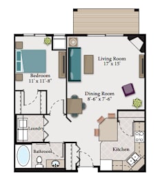 1 bed, 1 bath, 865 sqft, $1,395