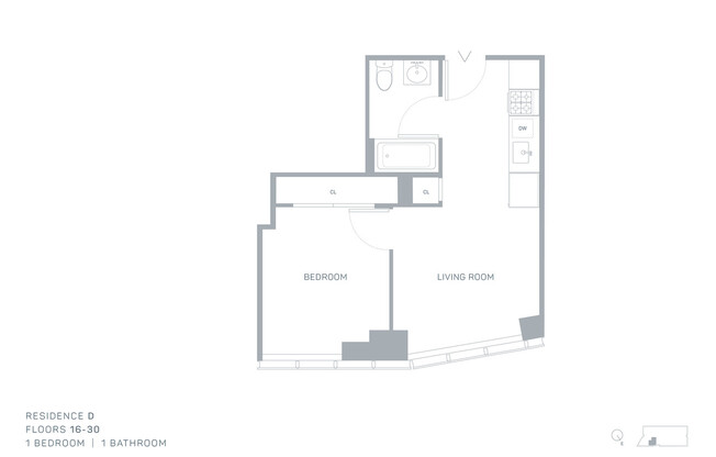 1 bed, 1 bath, $3,895, Unit 19D