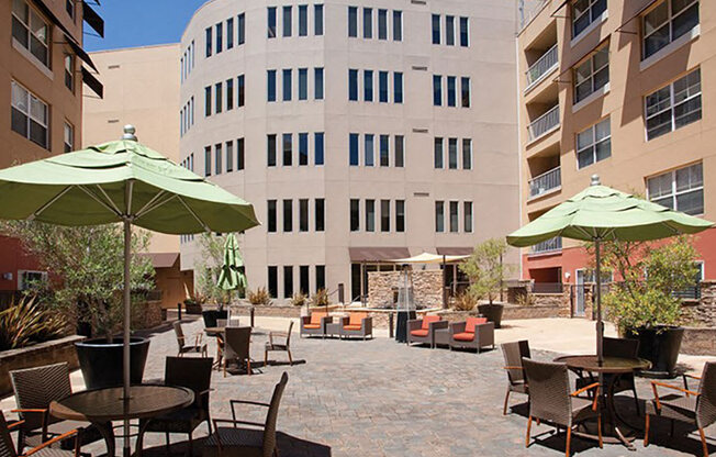 outdoor seating area