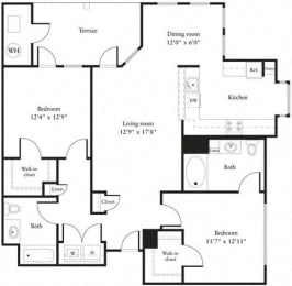 2 beds, 2 baths, 1,201 sqft, $3,214