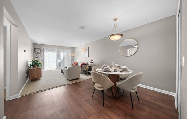 Open concept Living-Dining at Lakeside Village in Clinton Township