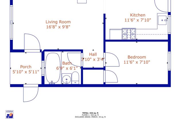 1 bed, 1 bath, $1,350, Unit The Sycamore 5268