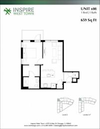 1 bed, 1 bath, 659 sqft, $2,339