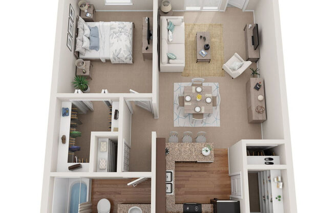 1 bed, 1 bath, 720 sqft, $1,293