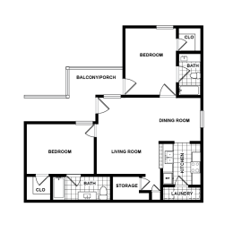 2 beds, 2 baths, 1,010 sqft, $1,247