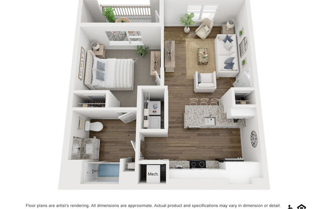 1 bed, 1 bath, 716 sqft, $1,423