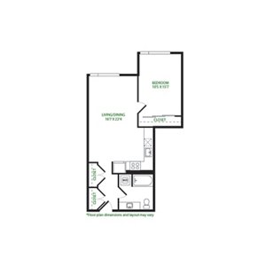 1 bed, 1 bath, 758 sqft, $2,403