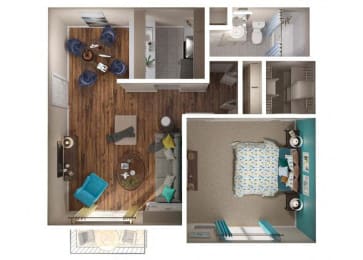 1 bed, 1 bath, 675 sqft, $1,429