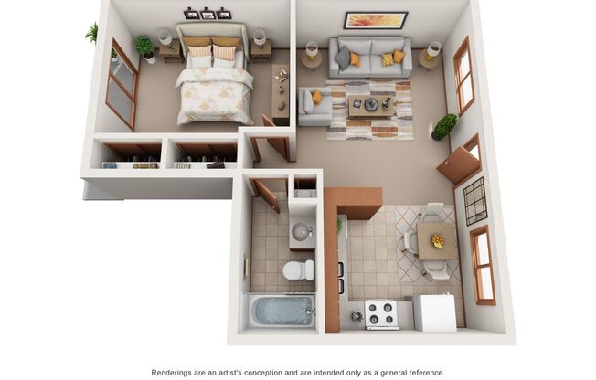 1 bed, 1 bath, 620 sqft, $1,099, Unit Y - 04