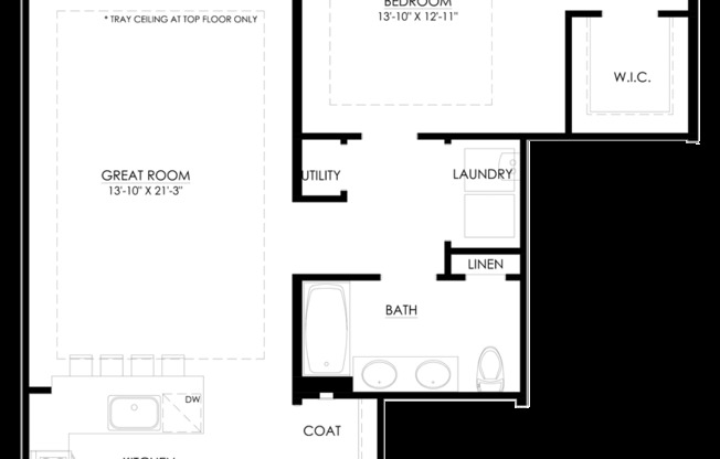1 bed, 1 bath, 956 sqft, $2,814, Unit 4403