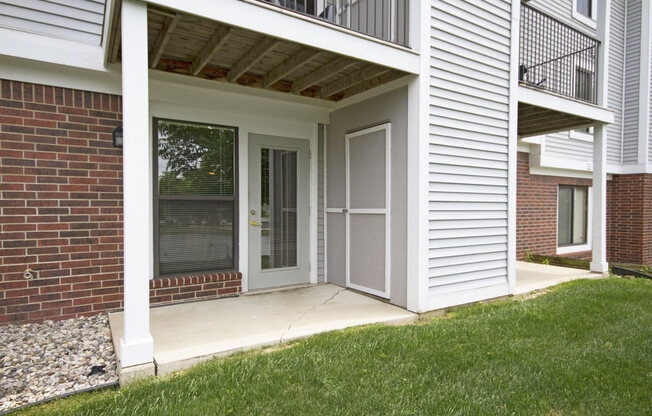 Personal Patio with Enclosed Storage at Liberty Mills Apartments, Indiana, 46804