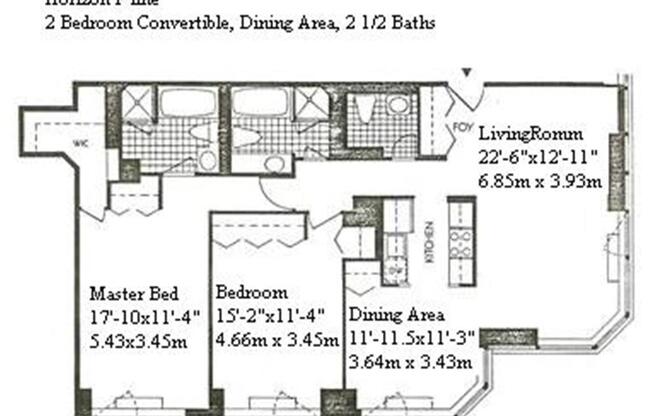 2 beds, 2.5 baths, 1,310 sqft, $8,000, Unit 31-F