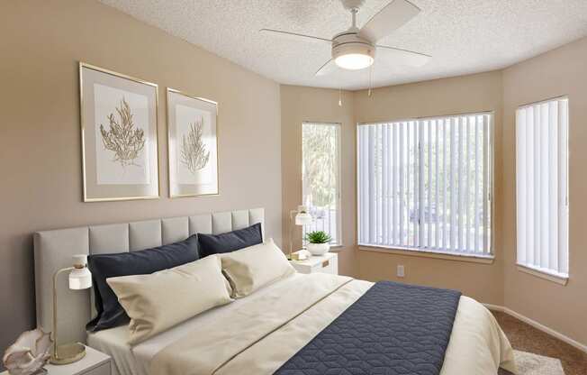 Bedroom With Plenty Of Natural Lights at The Villages Apartment of Banyan Grove, Boynton Beach, Florida