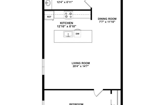 1 bed, 1 bath, 844 sqft, $1,355