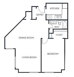 1 bed, 1 bath, 825 sqft, $1,727