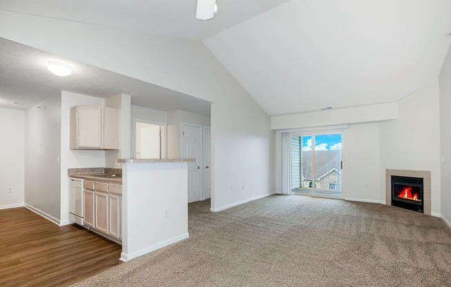 Spacious Living Area with High Ceilings