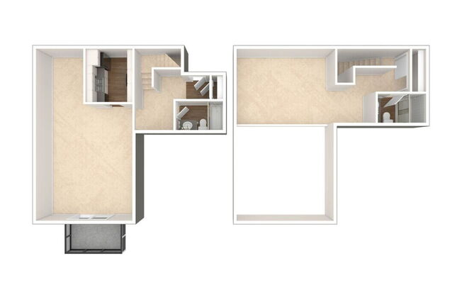 1 bed, 1.5 baths, 890 sqft, $2,411