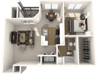 1 bed, 1 bath, 821 sqft, $1,270