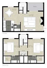 2 beds, 2.5 baths, 1,200 sqft, $3,490
