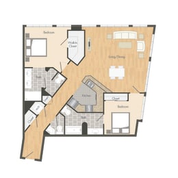 2 beds, 2.5 baths, 1,228 sqft, $4,223