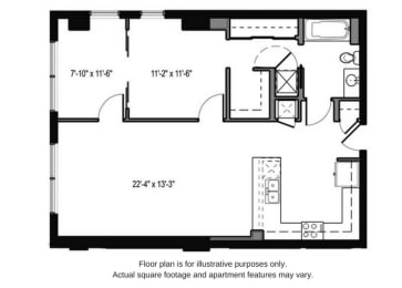 1 bed, 1 bath, 963 sqft, $3,105