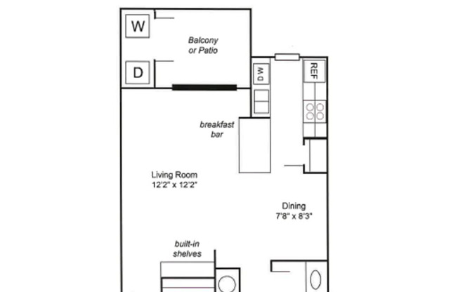 1 bed, 1 bath, 700 sqft, $750